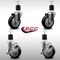 Service Caster 4'' SS Black Poly Wheel Swivel 1-7/8'' Expanding Stem Caster Set 2 Brakes, 4PK SCC-SSEX20S414-PPUB-BLK-2-TLB-2-178 - alternate 3